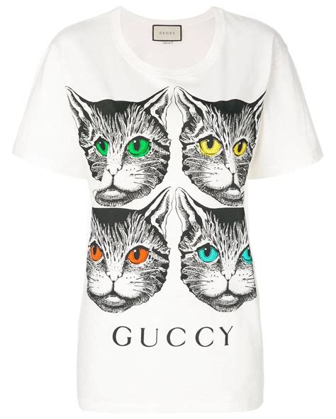 Mystic Cat and Guccy print T